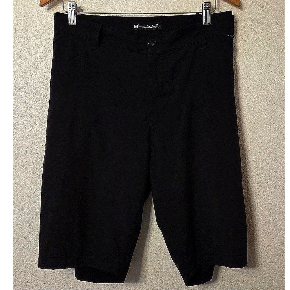 TravisMathew Black Performance‎ Golf Shorts Stretch Activewear